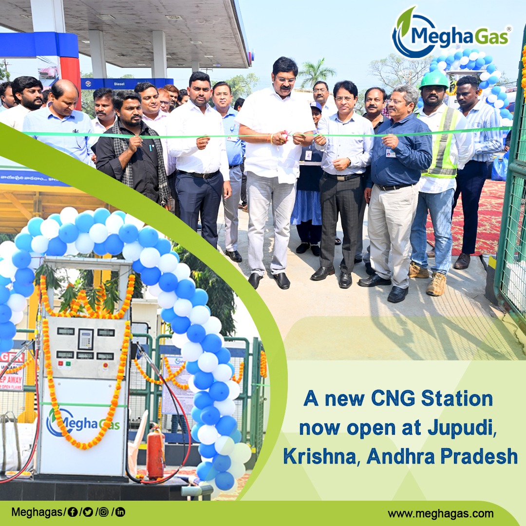 A new cng station now open at jupudi, krishna, andhra pradesh